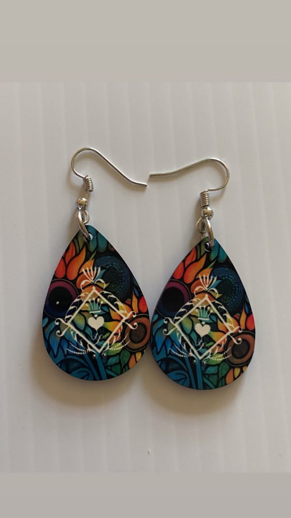 Colorful Wild flower Hanging Earrings